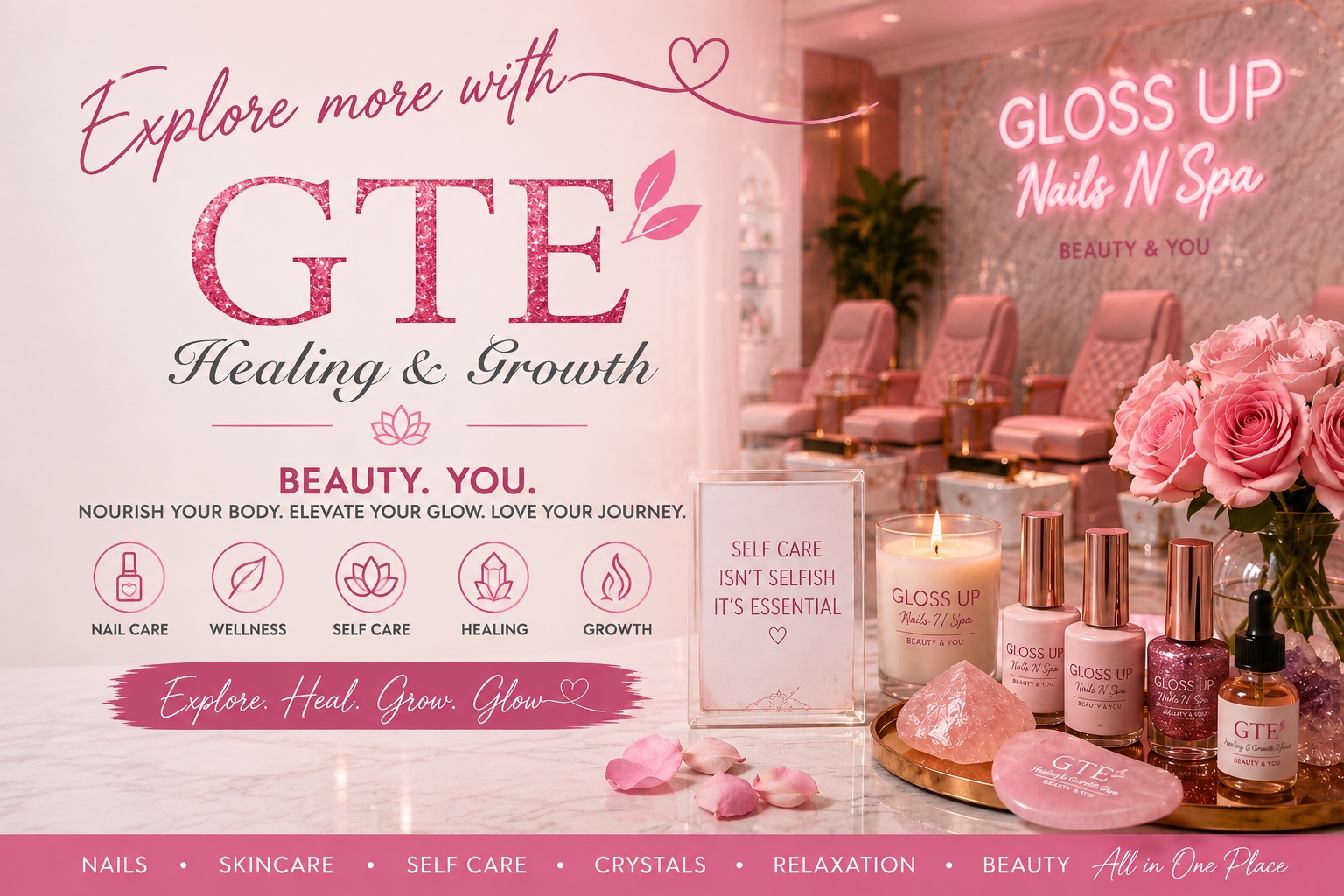 Explore more with GTE Healing & Growth — beauty, wellness, self care, healing and growth